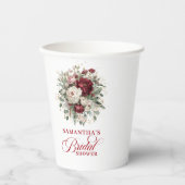 Gobelets en papier pour douche de mariée floraux d (Recto)
