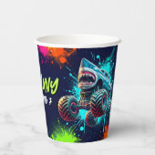 Gobelets en papier pour fête d'anniversaire Monste (Verso)