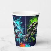 Gobelets en papier pour fête d'anniversaire Monste (Droite)