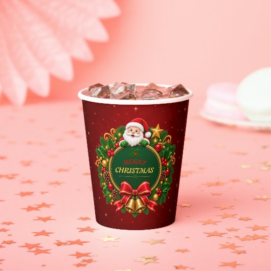 Gobelets en papier pour fête de Noël éditable (Insitu)