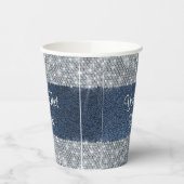 Gobelets en papier pour fête diamant de denim (Gauche)