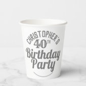 Gobelets en papier pour la célébration des 40 ans (Verso)