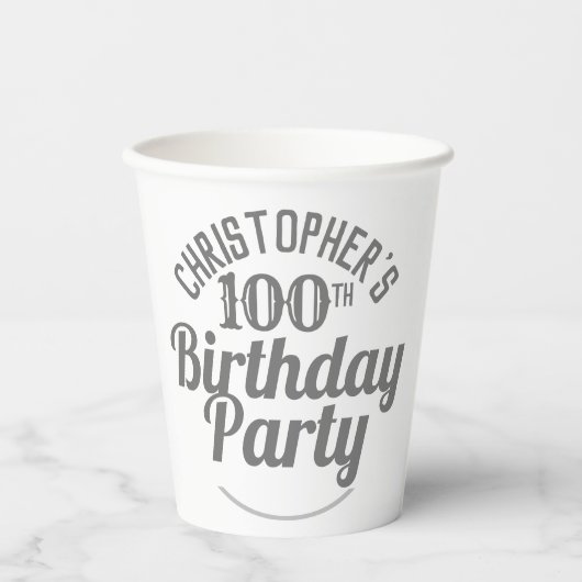 Gobelets en papier pour la célébration du 100e ann (Recto)