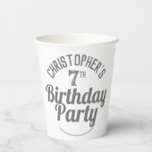 Gobelets en papier pour la célébration d'un 7ème a (Verso)