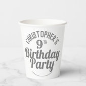 Gobelets en papier pour la célébration d'un 9e ann (Recto)