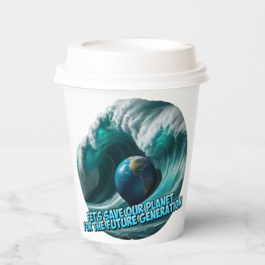 Gobelets en papier pour la Planète Bleue (Recto)
