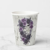 Gobelets en papier pour mariage gothique Fleurs So (Verso)