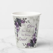 Gobelets en papier pour mariage gothique Fleurs So (Recto)