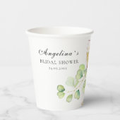 Gobelets en papier pour une baby shower. (Recto)