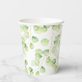 Gobelets en papier pour une baby shower. (Verso)