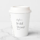 Gobelets en papier pour une douche de mariée. (Verso)