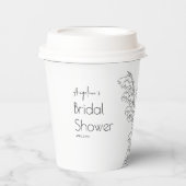 Gobelets en papier pour une douche de mariée. (Recto)