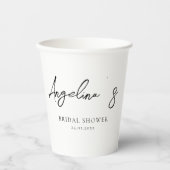 Gobelets en papier pour une douche de mariée. (Recto)