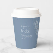 Gobelets en papier pour une douche de mariée. (Recto)