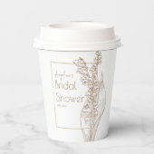 Gobelets en papier pour une douche de mariée. (Verso)