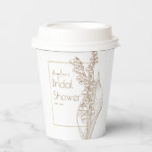 Gobelets en papier pour une douche de mariée. (Recto)