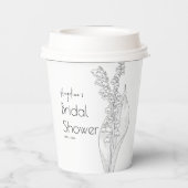 Gobelets en papier pour une douche de mariée. (Verso)