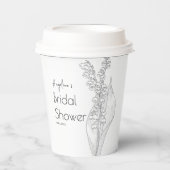 Gobelets en papier pour une douche de mariée. (Recto)