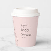 Gobelets en papier pour une douche de mariée. (Verso)