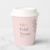 Gobelets en papier pour une douche de mariée. (Recto)