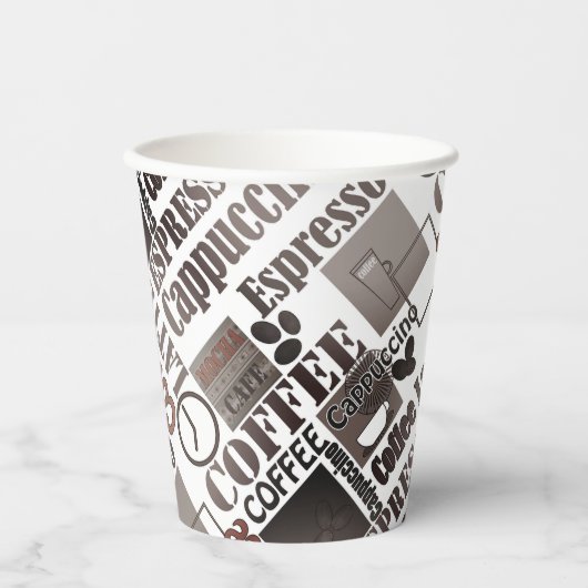 Gobelets En Papier Pousse de café préféré (Recto)