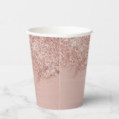 Gobelets En Papier Poussière de Parties scintillant rose Gold Blush R (Droite)