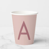 Poussière d'or rose Monogramme moderne Lettre init