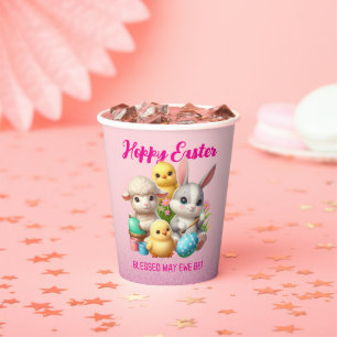 Gobelets En Papier Poussins De Pâques Mignonnes Poussins De Pâques Po