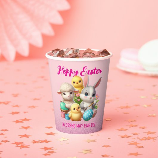 Gobelets En Papier Poussins De Pâques Mignonnes Poussins De Pâques Po (Insitu)