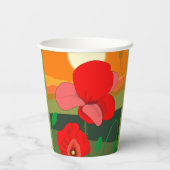 Gobelets En Papier pré au coucher du soleil (Verso)