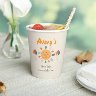 Gobelets En Papier Premier anniversaire Boho : Premier tour autour du