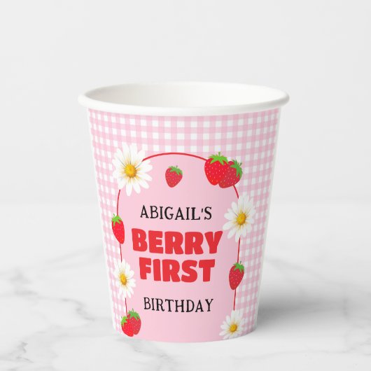 GOBELETS EN PAPIER PREMIER ANNIVERSAIRE DE BERRY (Recto)