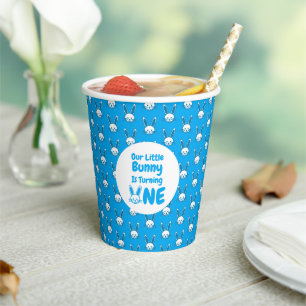Gobelets En Papier Premier anniversaire de Little Bunny