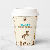 Gobelets En Papier Premier anniversaire de Rodeo Cowboy (Verso)