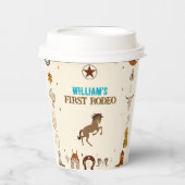 Gobelets En Papier Premier anniversaire de Rodeo Cowboy (Recto)