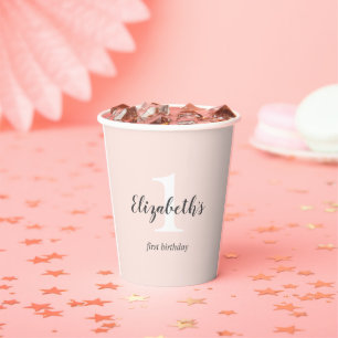 Gobelets En Papier Premier anniversaire moderne