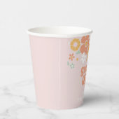 Gobelets En Papier Premier anniversaire super un rétro Floral (Droite)