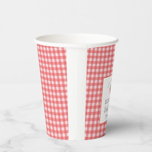 Gobelets En Papier Premier Baby shower de pique-nique de fraises Berr (Droite)