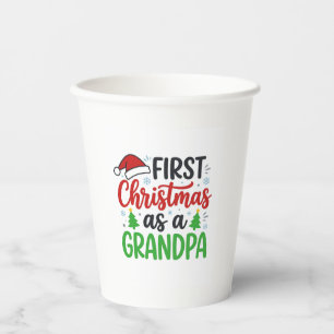 Gobelets En Papier Premier chapeau de Père Noël pour grand-père Noël