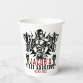 Gobelets En Papier Premier Knockout Boxe fête d'anniversaire (Recto)