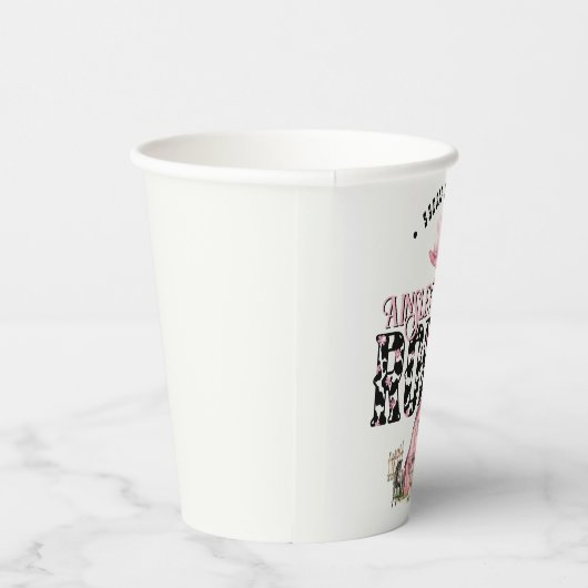 Gobelets En Papier Premier Rodéo Cute Rose Personnalisé 1er anniversa (Droite)