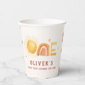 Gobelets En Papier Premier Voyage Autour Du Soleil | 1er anniversaire (Recto)