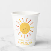 Gobelets En Papier Premier voyage autour du soleil 1er anniversaire (Recto)