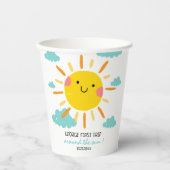 Gobelets En Papier Premier Voyage Autour Du Soleil 1Er Anniversaire (Recto)