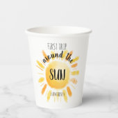 Gobelets En Papier Premier Voyage Autour Du Soleil 1Er Anniversaire (Recto)