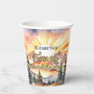 Gobelets En Papier Premier voyage autour du soleil 1er anniversaire B