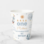 Gobelets En Papier Premier voyage autour du soleil 1er Anniversaire d (Gauche)