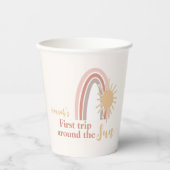 Gobelets En Papier Premier Voyage Autour Du Sun Boho Rainbow (Recto)