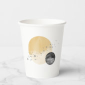 Gobelets En Papier Premier Voyage Gris Autour Du Soleil (Recto)