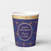 Gobelets En Papier Première bougie du Festival des Lumières d'Hanoukk (Recto)